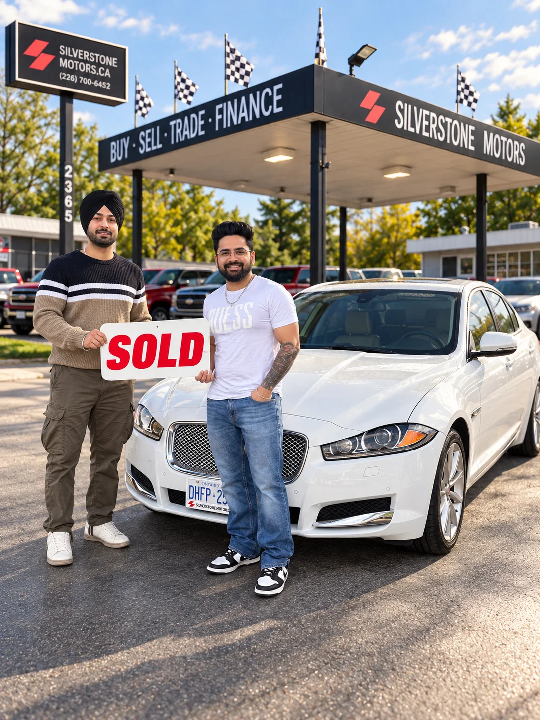 A happy Silverstone Motors customer with their vehicle